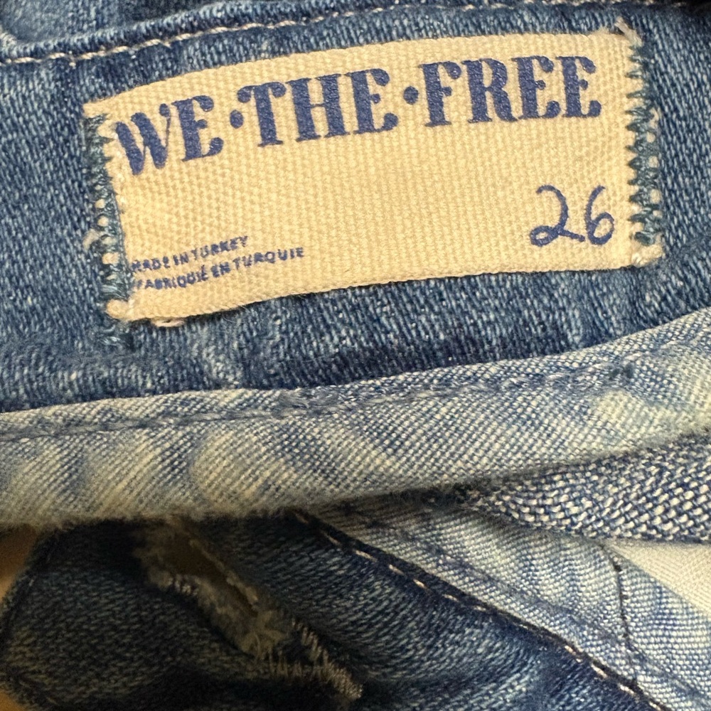 We The Free Dark Blue Wide Leg Flare Jeans - Picture 3 of 6
